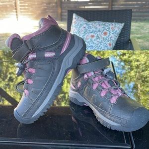 KEEN Targhee III Mid Waterproof Hiking Boots Raven Tulipwood Big Kid Girl’s 10